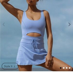 Blue Cutout Dress l*space x Anthropologie